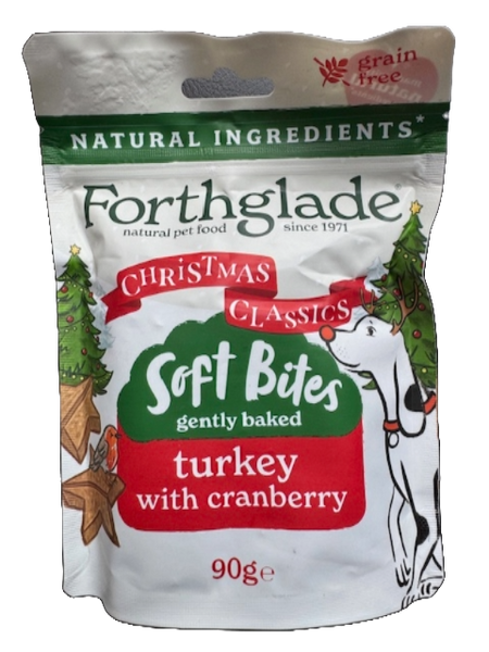 Forthglade Christmas Soft Bite Treats Turkey & Cranberry